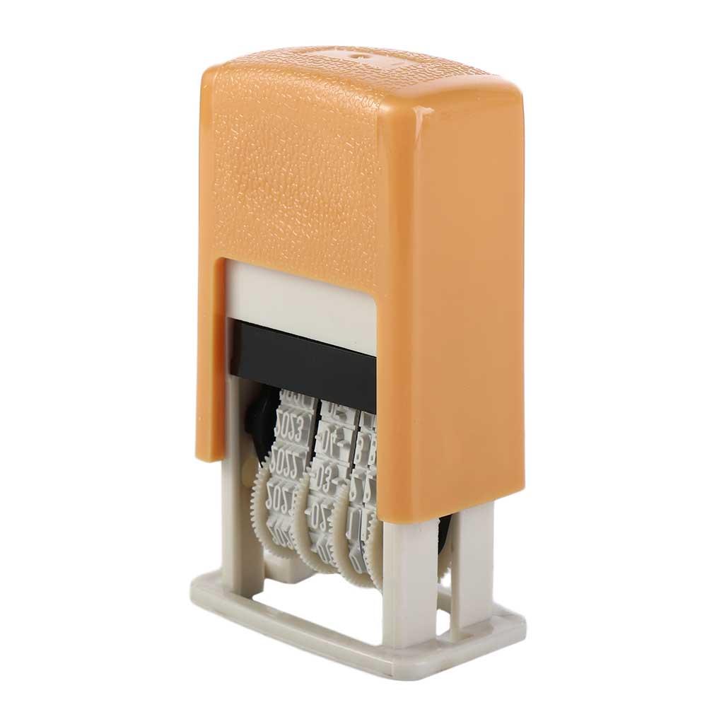 Stamp Self-Inking Stamps 4mm Date Stamps Automatic Ink Return Handle Account Stamp Date Wheel Stamp