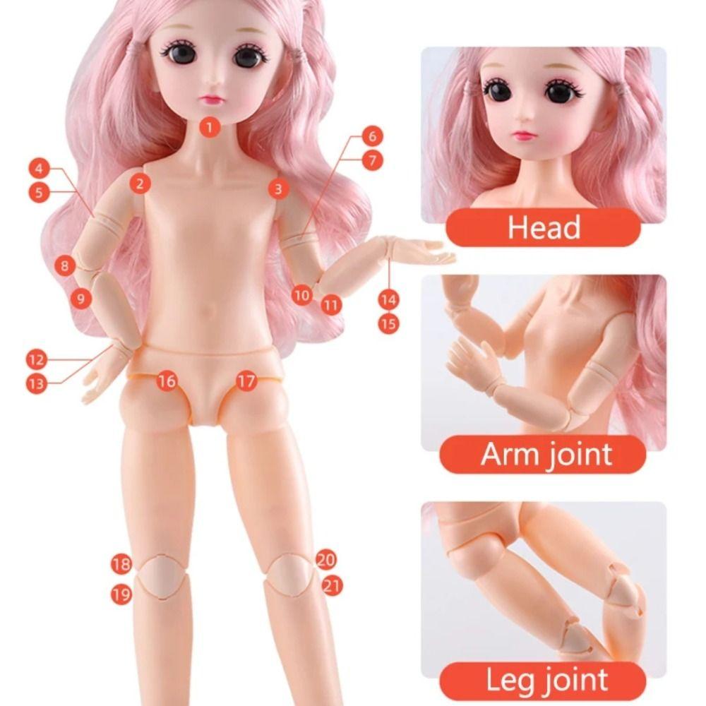 1/6 SD 30cm BJD Dolls Clothes Attractive Eyes Long Hair Dress Up Doll 23 Moveable Joints Anime Toy