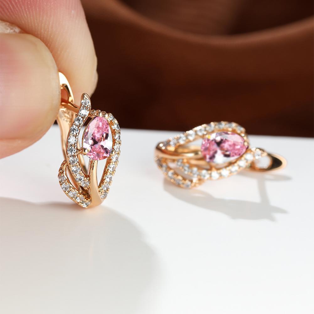 Изысканные женские украшения с каплями воды, красивые красные, синие, фиолетовые каменные серьги, серьги-кольца, романтический подарок на день святого валентина