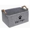 Felt Pet Toy Box, Dog Toy Box, Storage Basket Chest Organizer - Perfect For Organizing Pet