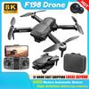2025 New F198 Drone 8k Dual Camera WIFI FPV HD Aerial Photography Wide Angle Brushless Remote Control Foldable Quadcopter Toy Gift