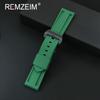 Soft Silicone Strap 22mm 24mm 26mm Fashion Replacement Sport Men Watchband Black Blue Red Green Grey Wrist Band