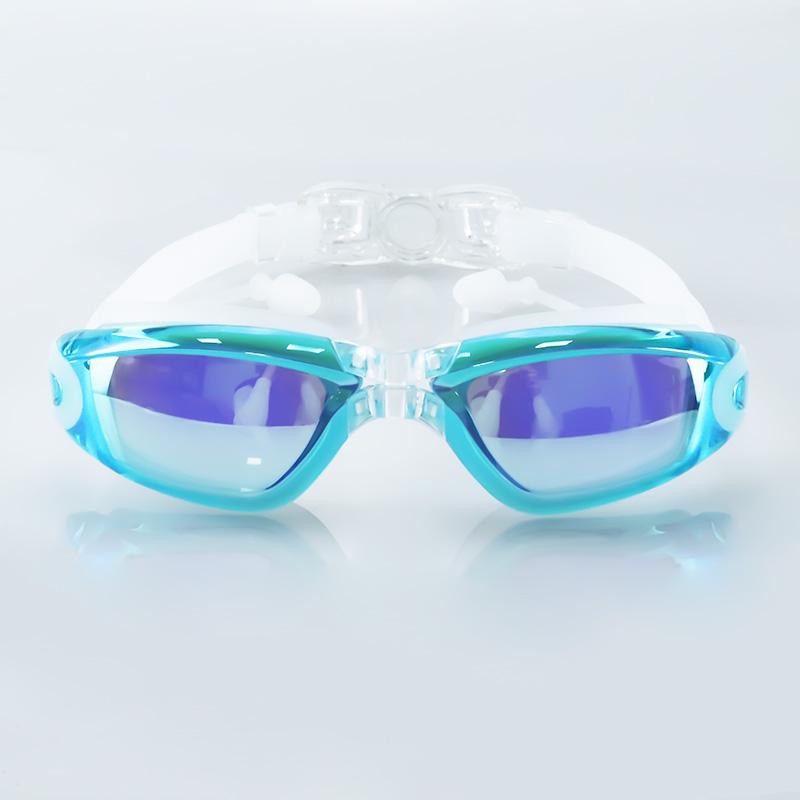 Swimming Goggles Adult Pool Glasses Anti Fog Men Women UV Protection Optical Waterproof Swim Eyewear with Earplugs