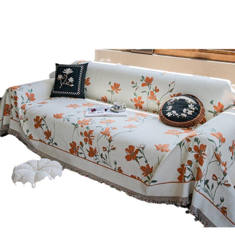 Чехол для дивана из жаккардовой шенилловой ткани, новый всесезонный универсальный противоскользящий и устойчивый к царапинам чехол для дивана, полный чехол