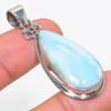 Подарочный кулон из стерлингового серебра 925 пробы Natural Republic с драгоценным камнем Ларимар 2 дюйма L4l52