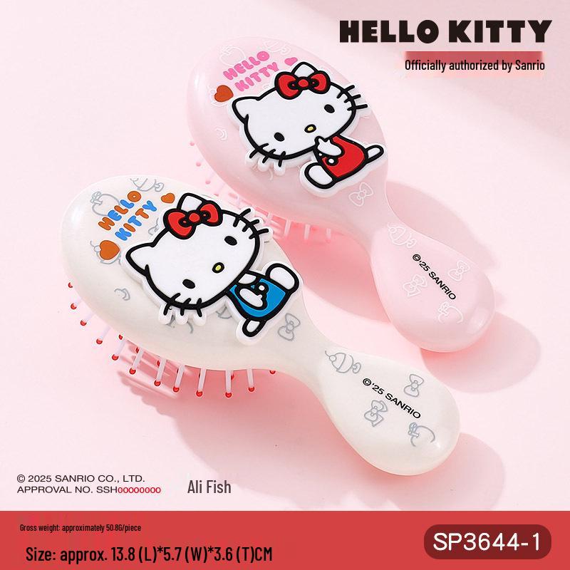 Лицензированная Sanrio Милая мультяшная расческа-массажер с воздушной подушкой в форме сердца