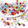 200Pcs Acrylic Flat Beads For DIY Necklace Bracelet Earrings Jewelry Making Craft Accessories