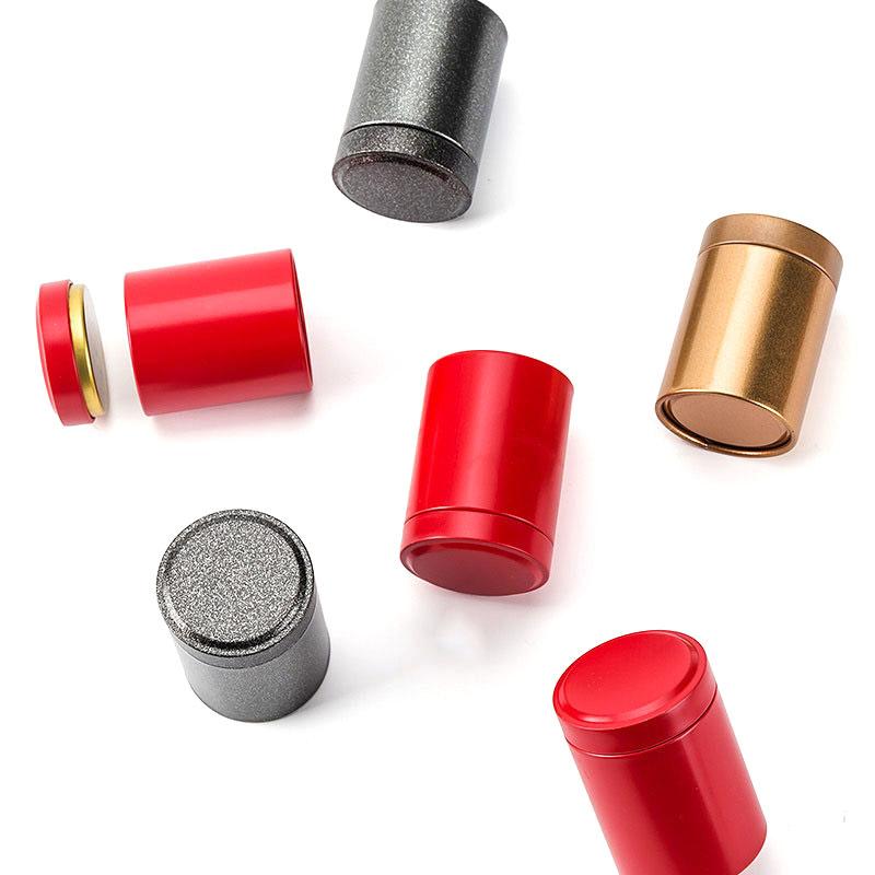 2 шт. Мини пустая жестяная банка для чая, бытовая герметичная банка для зеленого и черного чая, портативная домашняя маленькая коробка для упаковки чая, жестяные банки для хранения