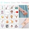 20/2 комплекта водонепроницаемых, но съемных временных татуировок с изображением милых животных и цветов