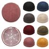 Vintage Brimless Dome Hats Unisex Fashionable No-Brim Cap Stylish Headwear for All Seasons Skullies Beanie Solid  Docker Cap