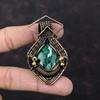 Cuprite Chrysocolla Pendant Copper Wire Wrapped Jewelry Handmade Pendant Fantastic Gemstone Jewelry Copper Wire Wrapped Pendant Gift For Him