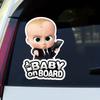 Забавная наклейка "Boss Baby: Малыш в машине", Водонепроницаемая виниловая декаль, Мультяшный знак безопасности для бампера или окна автомобиля
