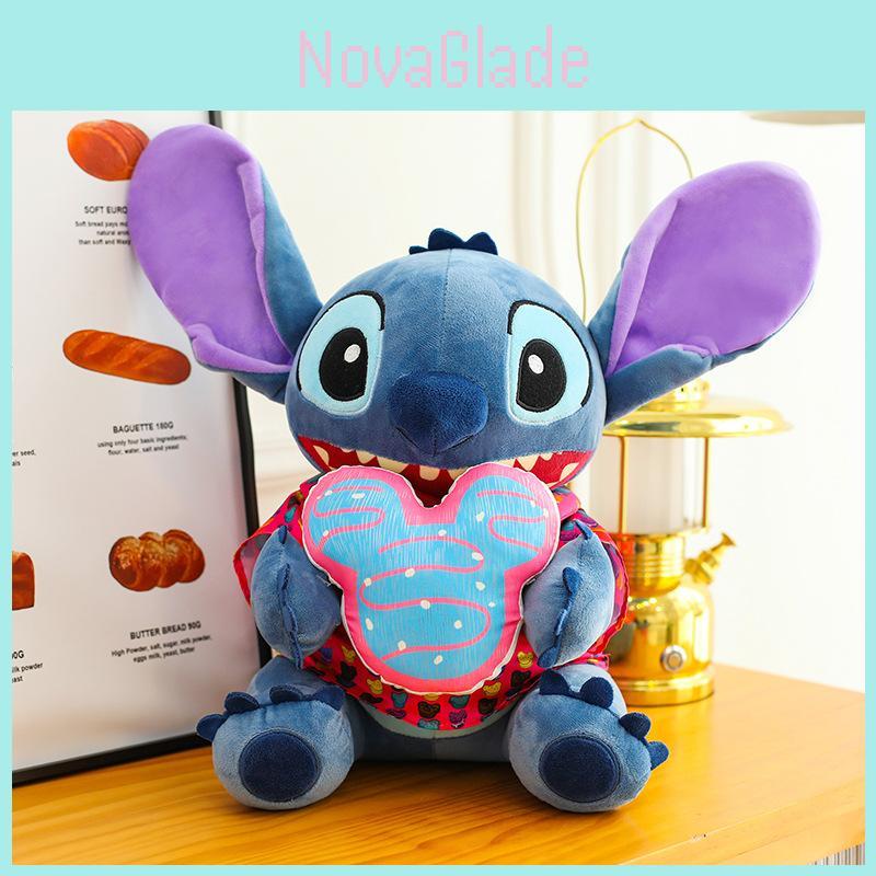 Stitch Plush Toy Holding Macarons Designs For Kids Gift And Collectors