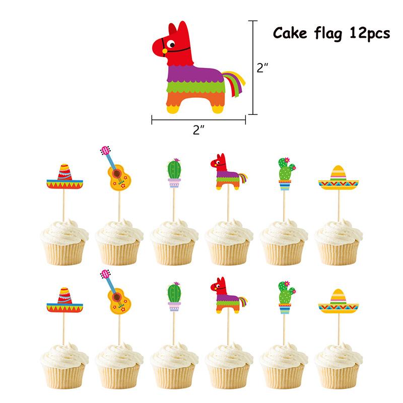 Мексиканская фиеста Кактус Тематическая вечеринка Одноразовая посуда Бумажные тарелки Салфетки для чашек Тако Воздушные шары Сувениры для мексиканской вечеринки Декор