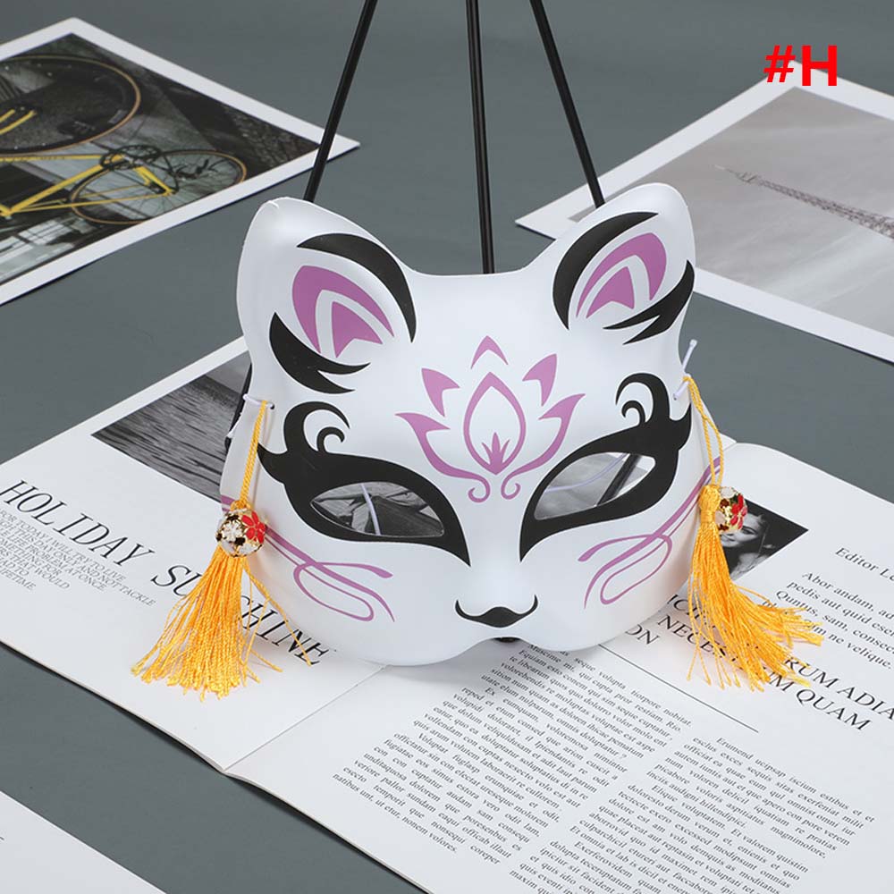 Plastic Japanese Anime Headwear Cat Mask Cosplay Mask Party Props Demon Slayer Party Mask Props