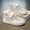 Boys Little White Shoes Breathable Spring and Autumn 2025 Board Shoes Children's Net Shoes Girls Shoes Sports Shoes Velcro Adjustment Sheet