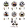 1 Set Halloween Embroidery Kit with Hoop Threads Scissors Threader Beginners Gothic Stamped Cross Stitch Hand Embroidery Starter Kit