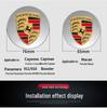 Совместимые колпачки на диски Porsche для Cayenne, 911, Panamera, Macan - Цветной логотип, Центральные колпачки на шины