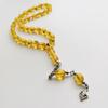 Глобус Cut Ant Fossil Dust Янтарные четки 33 бусины с серебряным покрытием Tasseled Tasbih Rosary Gift Jewelry Accessory Men