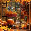 Bright Color Pumpkin Pendant Fall Welcome Sign, Thanksgiving Door Hanger, Wooden Decor Weather-resistant Sign Hanging Porch for Autumn Harvest