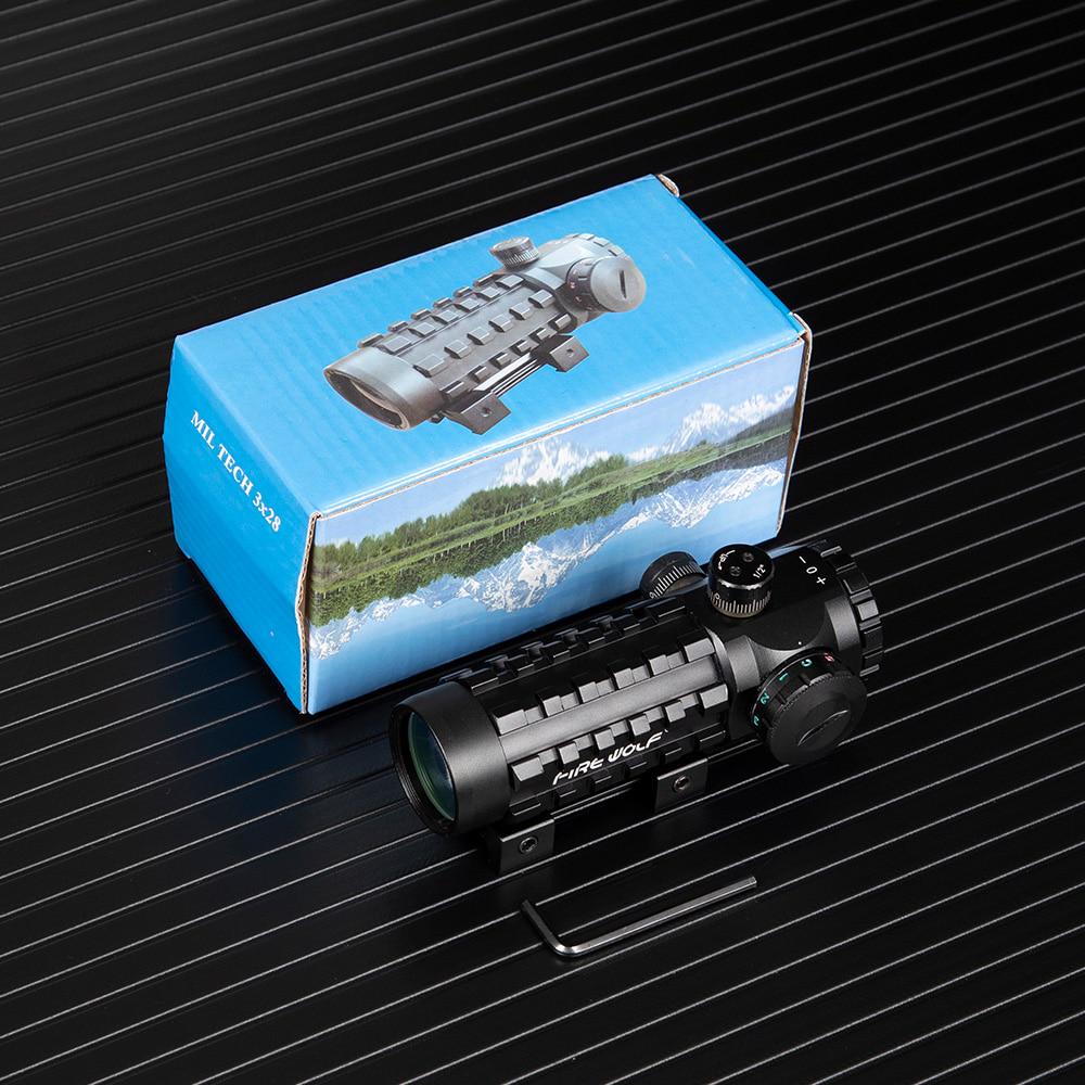 3X28 перекрестный прицел, тактическая оптика, прицел подходит для рельсовых прицелов 11 мм 20 мм для охоты
