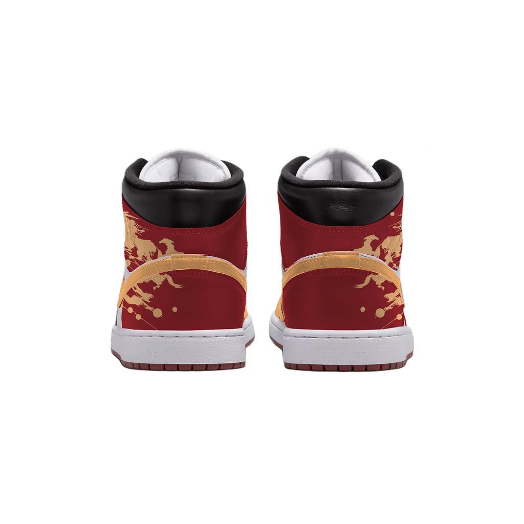 Jordan Air Jordan 1 Chi Jilingyun Mid top Vintage Basketball Shoes Unisex Red White DQ8426-105(Team73-)