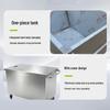 Stainless Steel Cart with Guardrail for Warehouse Logistics and Cargo Transport