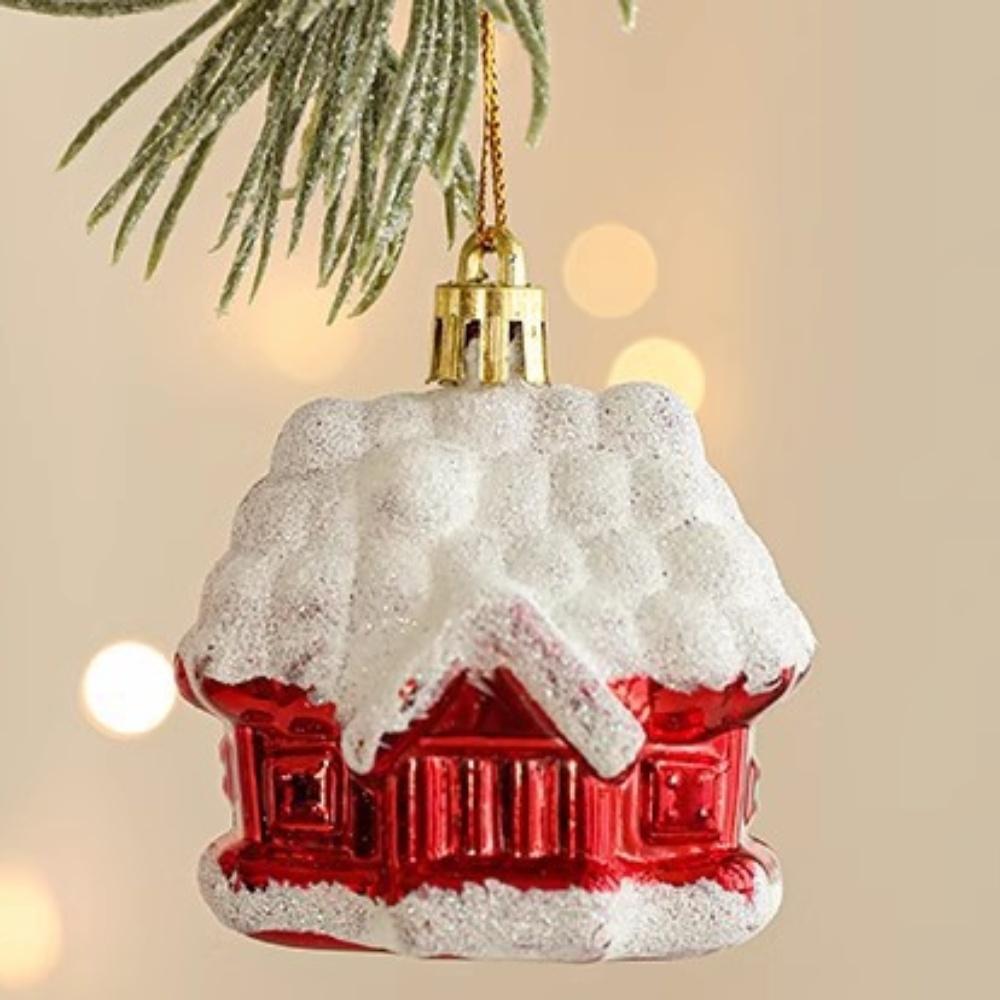 2Pcs Christmas Tree Decorations House Pendant Hanging Decor Party Supply