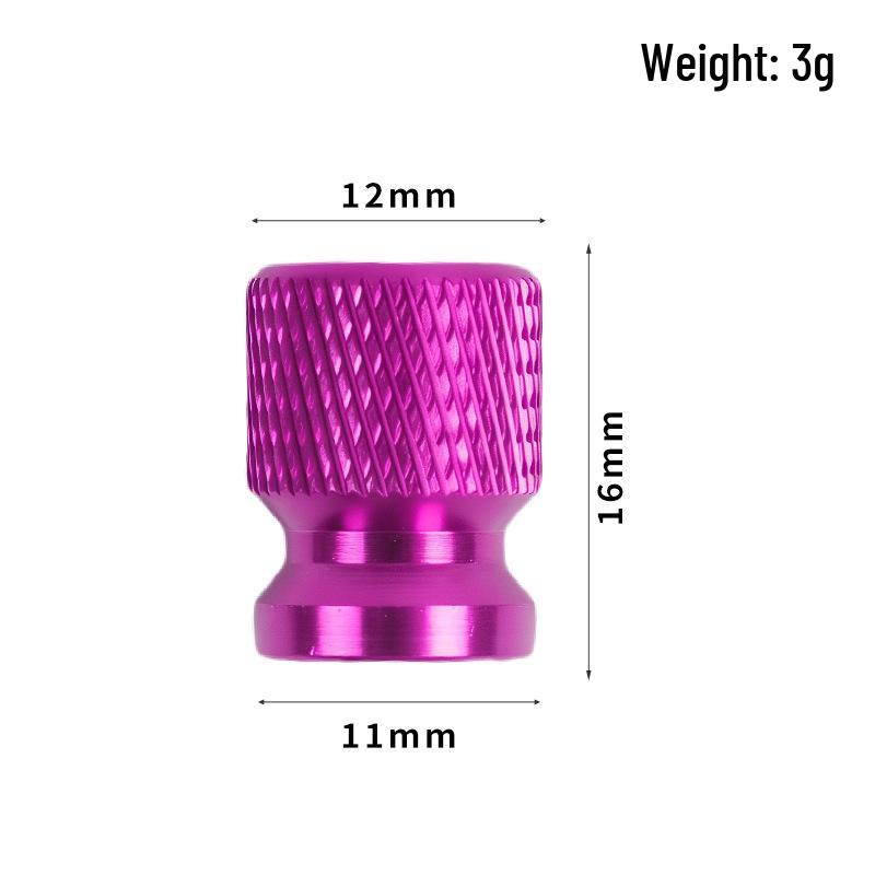 Изысканный алюминиевый накатанный колпачок клапана 12 мм для автомобилей и мотоциклов