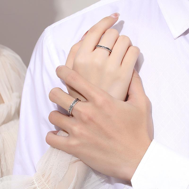 Парные кольца Abyss Пара высококлассных парных колец, Нишевый дизайн, Старые и ретро, Дарите подарки парню