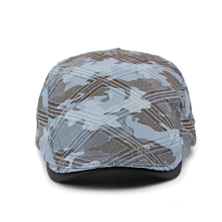 Women's Cap British Vintage Print Camouflage Beret Men