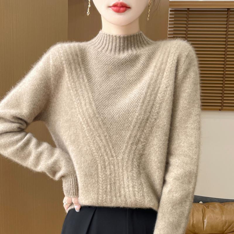 Женский кашемировый свитер Qinghe cashmere 30% кашемир 70% шерсть Женский осенне-зимний кашемировый свитер мягкий и теплый