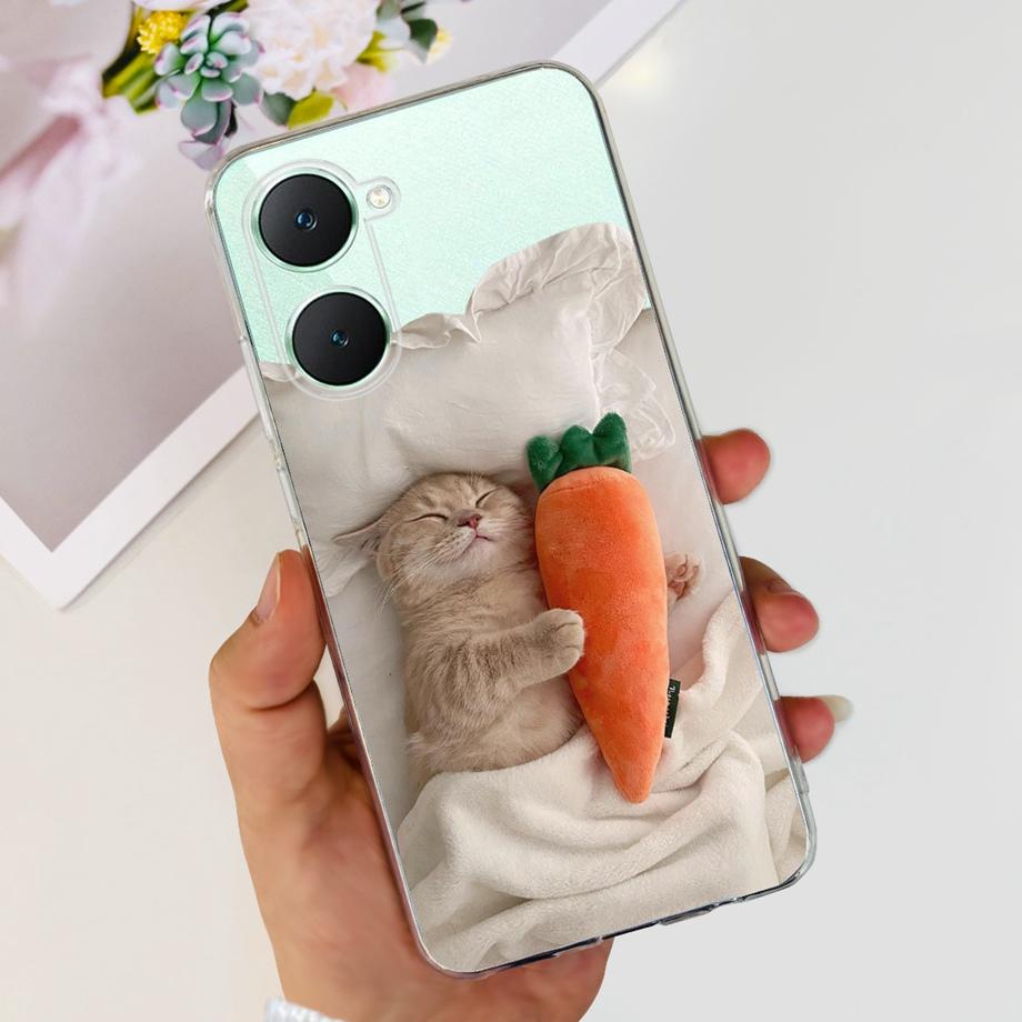For Realme 10 4G 10 Pro+ Clear Soft TPU Silicone Phone Back Cover For Realme 10 Pro Plus 10Pro Funda Cool Dragon Cat Capa Bumper