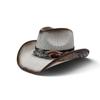 Three-dimensional Embroidery Handmade Straw Hat Western Cowboy Hat Men Cap Outdoor Women Hat Light Luxury