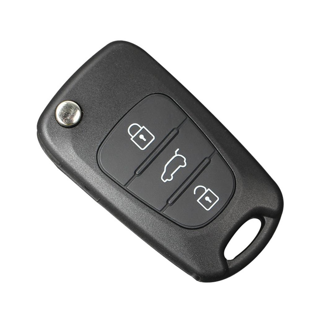 3 Button Flip Key Shell for Hyundai i10 i20 i30 ix20 ix35 Elantra Veloster Tucson and Kia Rio Ceed Picanto Sportage Sorento No Electronics