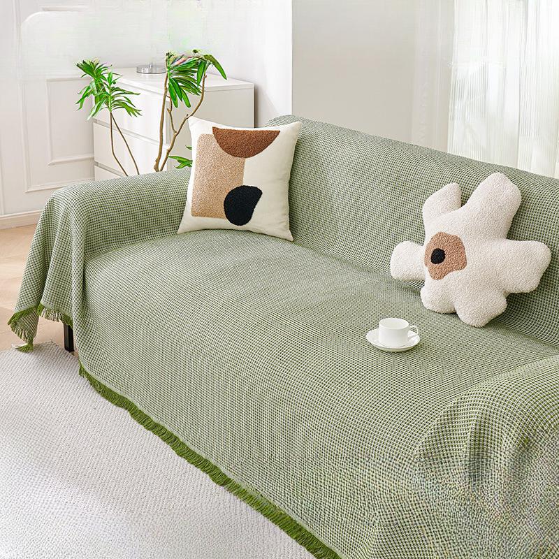 Полотенце для дивана, простая однотонная диванная подушка, ткань с полным покрытием, универсальное пылезащитное одеяло для четырех сезонов для гостиной