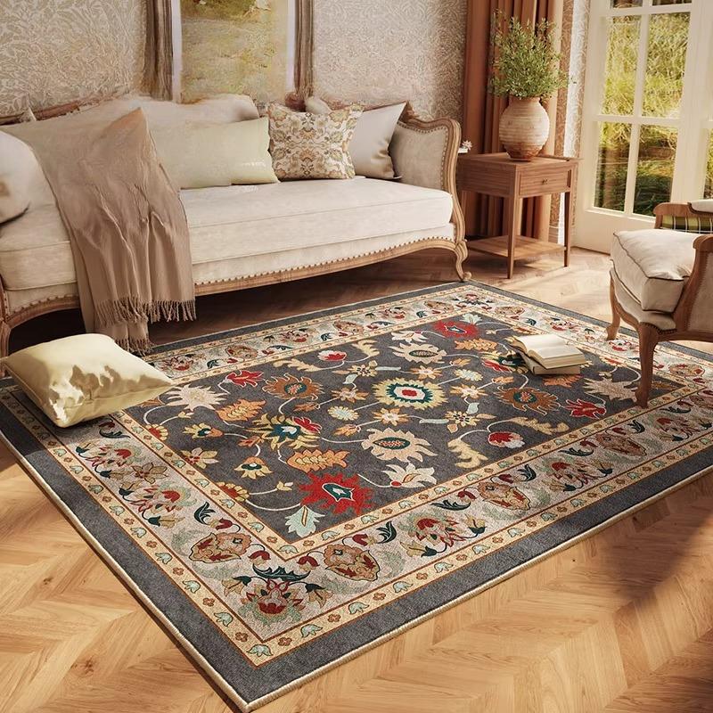 American Style Bedroom Decor Retro Carpet Large Area Carpets for Living Room Anti-slip Lounge Floor Mat Washable Study Soft Rug