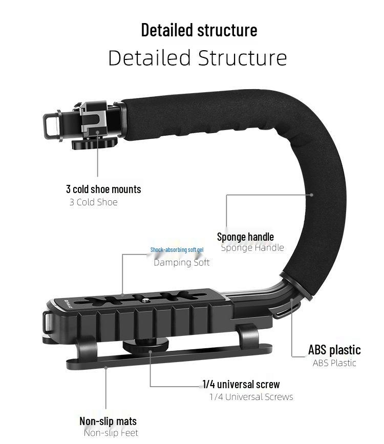 PULUZ DSLR Low Angle Flash Bracket Stabilizer