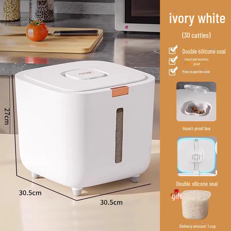 Ведро для риса: Контейнер для хранения риса и муки, устойчивый к воздействию насекомых и влаги, пищевой