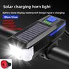 Bicycle Front Light With Solar Power And Usb Rechargeable Led For Night Cycling Safety
