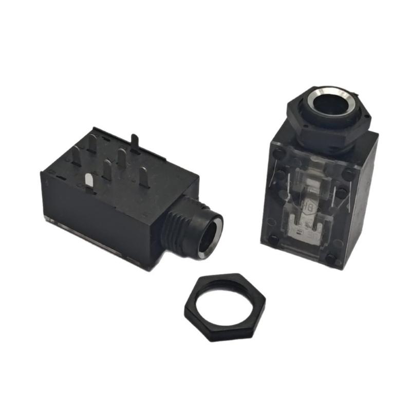 3 Cores Two Channel 6.35mm Microphones Connectors With 7Pin Design For High Fidelitys Signal Transmission