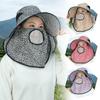 Mesh Breathable Sun Hat Wide Brim Agricultural Work Cap Portable Basin Cap  Summer