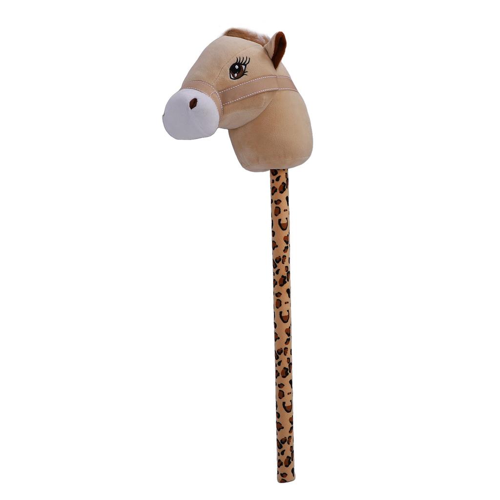 Stick Horse Plush with Neighing Galloping Sounds Pony Horseback Riding Game Stuffed Stick Horse Anim