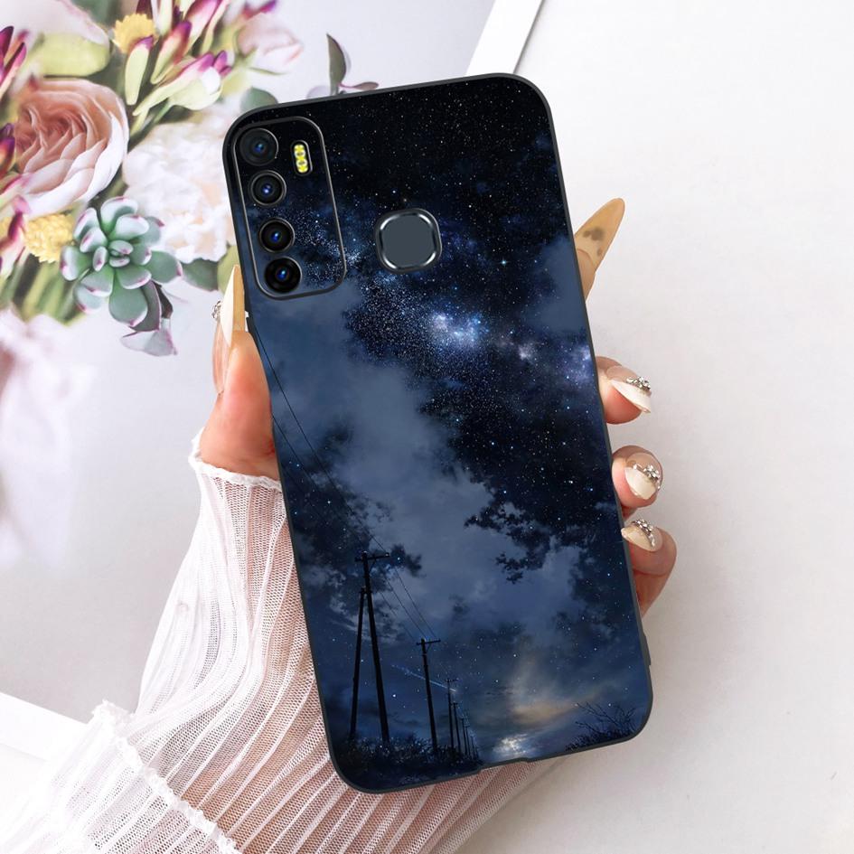 For Infinix Hot 9 Pro Case New Fashion Flower Soft Silicone Phone Cover For Infinix Note 7 Lite Cases Hot 9 Play Hot9 X655 Funda