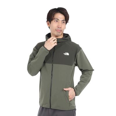 North Apex Flex Hoody Водоотталкивающая ветрозащитная легкая новая серо-коричневая темно-серая M [The Face] мужская [FW23] зеленая/новая