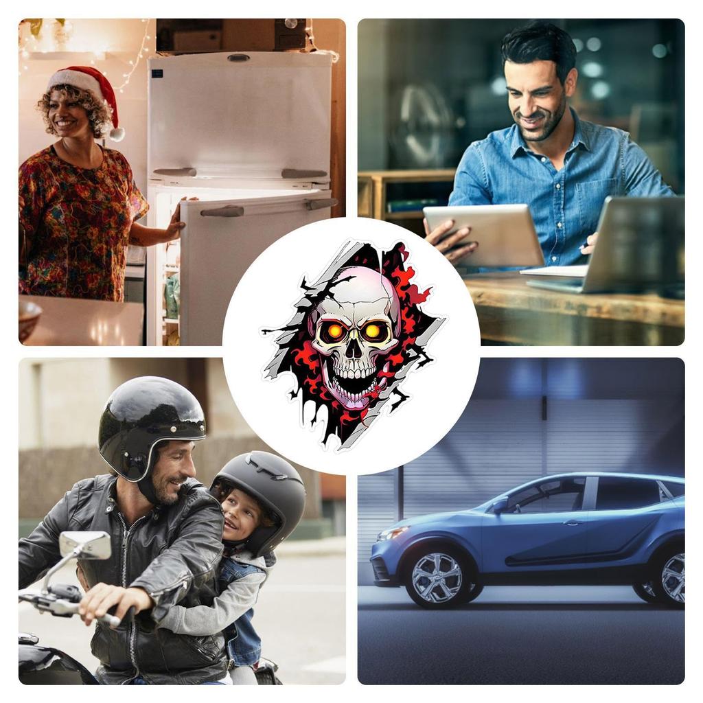Mdikawe Skeleton Head Sticker, American Skull Car Sticker | Skeleton Head Decal for Truck