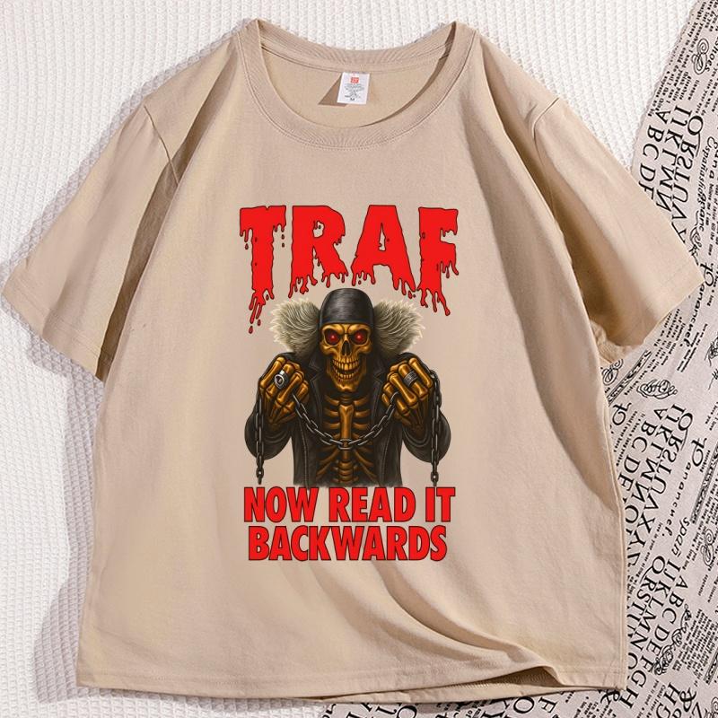 Funny Backwards Humor T Shirt Casual Round Neck Cotton Short Sleeve Joke TShirt Loose Streetwear Comfortable High Quality Tops