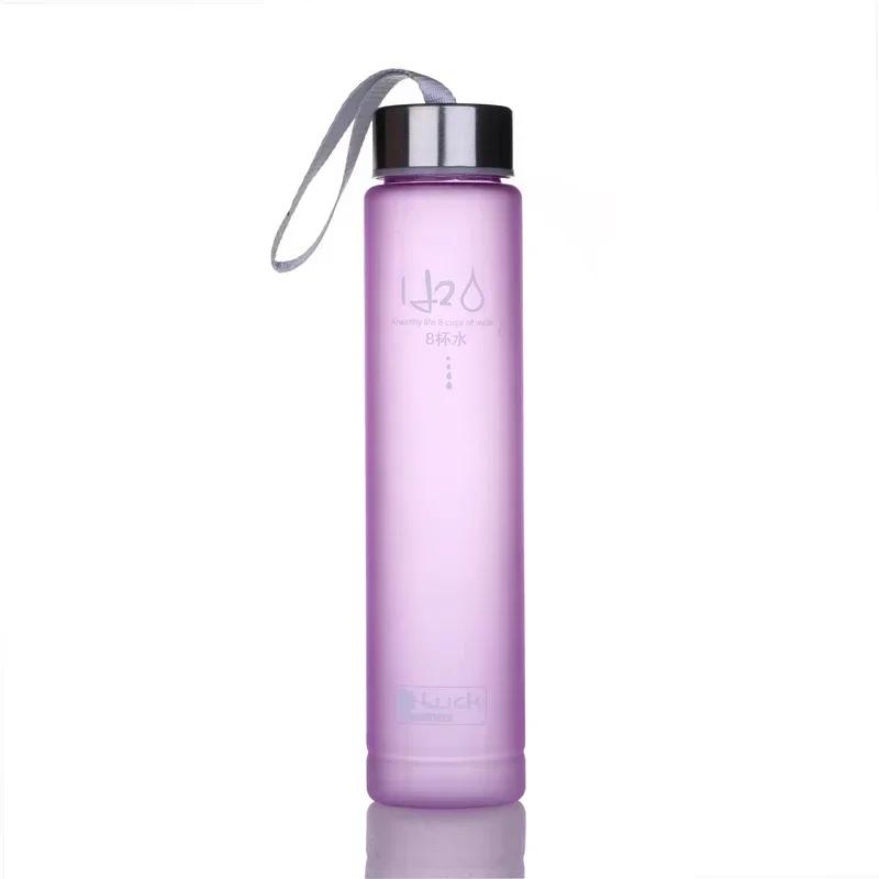 Бутылка для воды Термосы Посуда для питья Матовый Спортивный Небьющийся Пластиковый Лимонный Сок Хранение Бутылки Дорожные Товары Для Девочек Напитки Бар