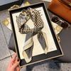 2025 New Paisley Print Small Square Scarf Simulated Silk Thin Neck Scarf Mature Style Sunscreen Headscarf For Women