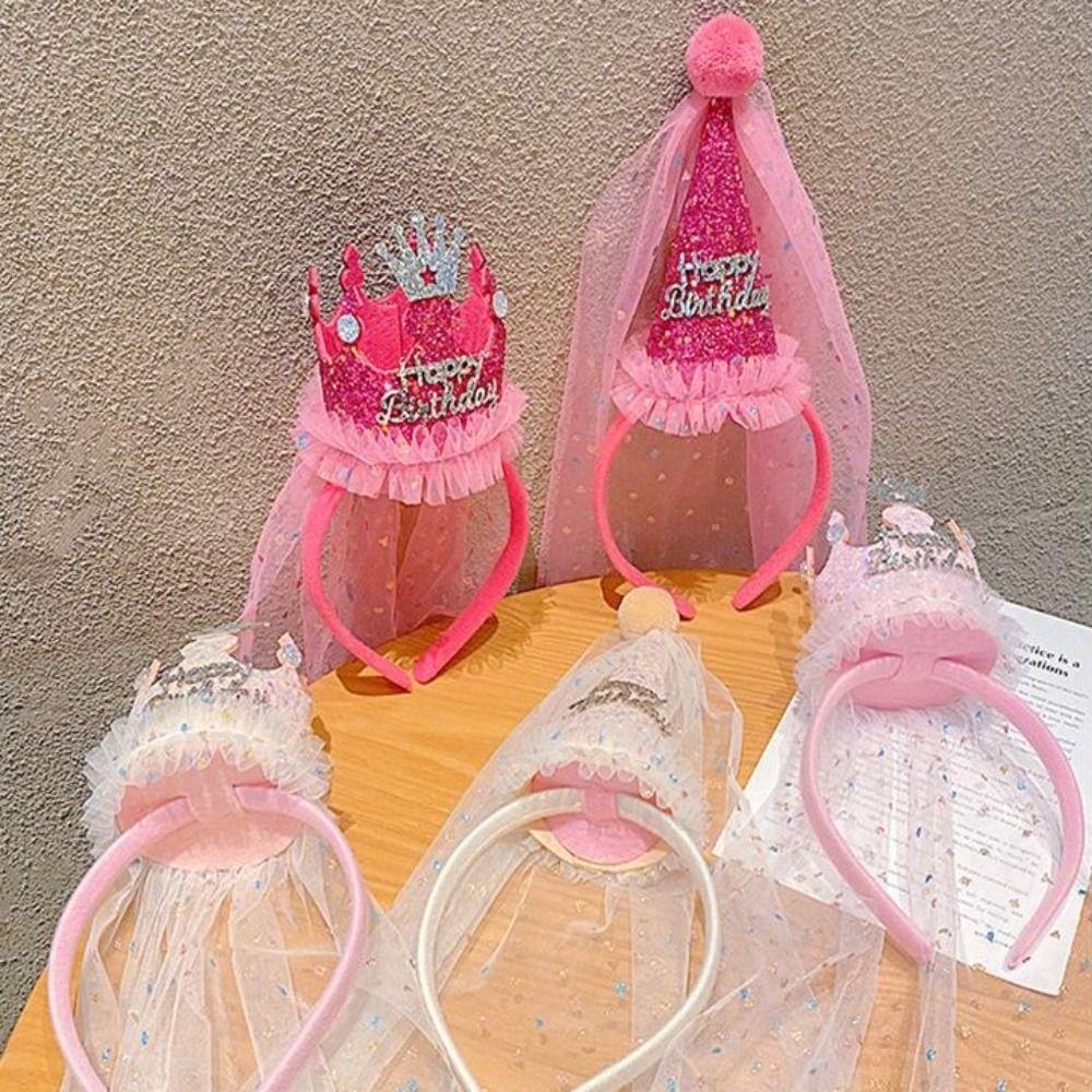 Принцесса Милые повязки на голову Трехмерная корона Аксессуары для волос на вечеринку С Днем Рождения Повязка на голову